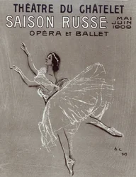 Plakat do „Saison Russe” w Theatre du Chatelet, 1909 (węgiel i kreda na papierze)